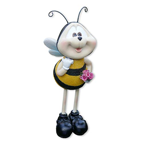 SHACAMO Dekofigur Lustige Bienen in verschiedenen Designs ca.20 cm (Mit Blumenstrauß) von SHACAMO