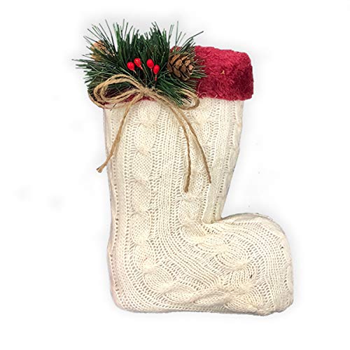 SHACAMO Nikolaus-/ Weihnachts-Stiefel zum Befüllen in 5 Varianten, 19 cm (Stiefel beige) von SHACAMO