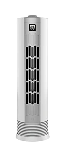 SHE Mini Turm-Ventilator – Effektiver Lüfter für Innenbereich, 3 Geschwindigkeitsstufen, kompaktes Design, geräuscharmer Betrieb – 39 cm, Weiß von SHE