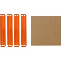 Shelfplaza - profi 30x30cm Komplettes Fachboden-Set für Steckregale in blau-orange / HDF-Fachboden / zusätzliche Fachböden für Schwerlastregale von SHELFPLAZA