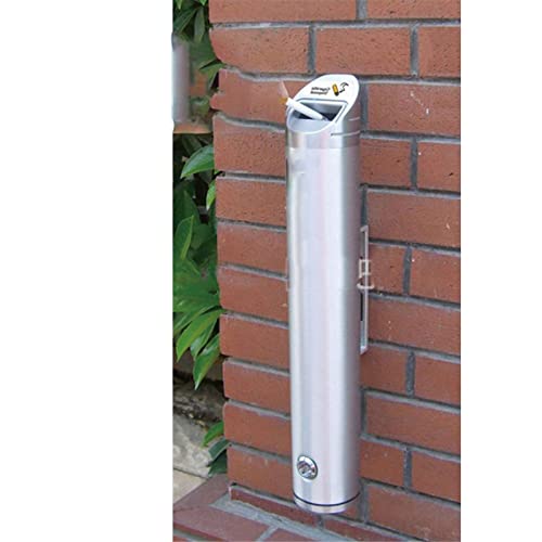 Wall Mounted Aschenbecher Receptacle Outdoor, Upgraded Zylinder Zigarettenkippe kann Bin Container für draußen, perfekt für Gärten, halten Sie Ihren Raum sauber von SHENJIA