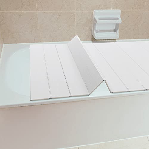 SHZICMY Badewannenabdeckung 170x70cm, Faltbare Badewannenabdeckungen Dämmplatte Badewannen Abdeckung Wasserdichte Staubdichte PVC Badewannenbretter für Haus, Badezimmer, Spa Erfahrung von SHZICMY