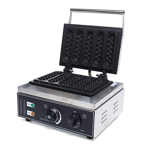 Waffeleisen Waffelgerät 5 Stück Corn Dog Stiel Waffeleisen 1500W Elektrisch Blase Waffelmaschine Antihaft-Pfanne Ei Waffel Maker mit Timer von SHZICMY