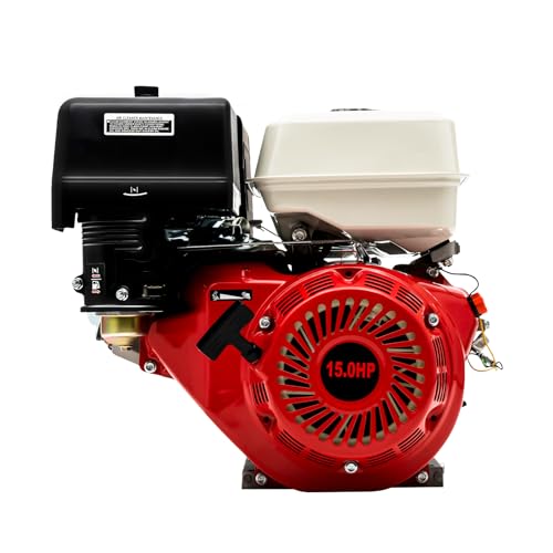 SICHENSH 15 PS Benzinmotor 420CC Standmotor Kartmotor Industriemotor mit Forciertem Luftkühlsystem 4-Takt Mini Go Kart Benzin Motor Antriebsmotor Schwerlastmotor 3600 U/min (Rot) von SICHENSH