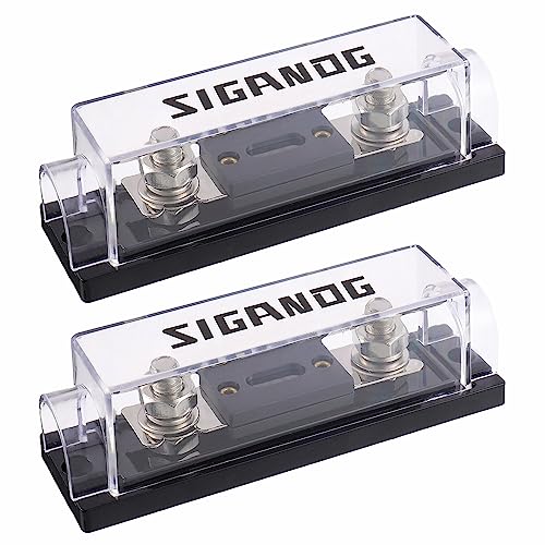 SIGANDG 120 Amp ANL Sicherungshalter 0/2/4 Gauge Sicherungsblock mit 120A ANL Sicherungen für Auto Audio LKW DIY (2 Stück) von SIGANDG