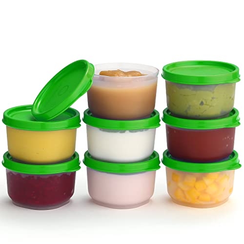 SIGNORA WARE Wiederverwendbare Frischhaltedosen aus Kunststoff, 8 Stück, 113 g. Stapelbare, luftdichte, auslaufsichere Lebensmittelbehälter für Snacks, Nüsse, Babynahrung, Picknicks – BPA-frei von SIGNORA WARE