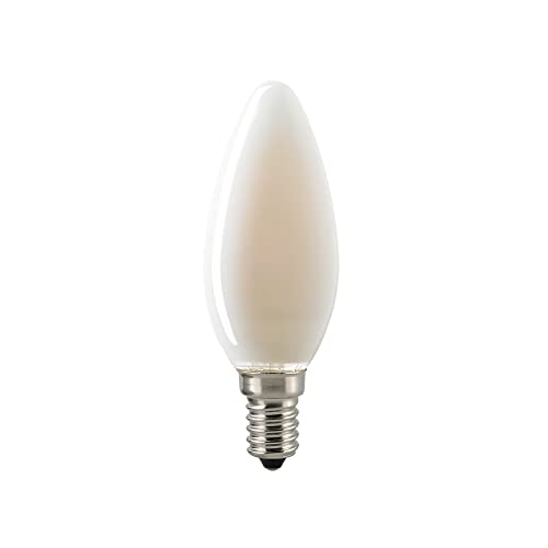 SIGOR LED Filamentlampe Kerze, 4,5W, E14, 470lm, 2700-2200K, Dim-To-Warm, matt von SIGOR