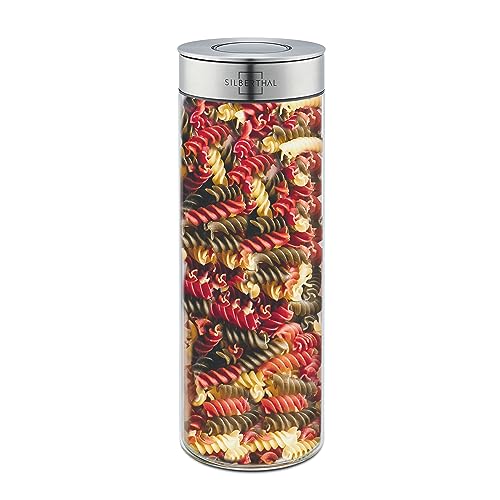 SILBERTHAL Vorratsdosen Glas mit Deckel - Vorratsgläser für luftdichte & auslaufsichere Aufbewahrung in der Küche (1500 ml) von SILBERTHAL