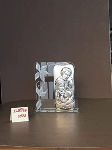 SILVART L.DEC. ARG. Symbol aus Glas, 10 x 23 cm, Heilige Fa, wie abgebildet von SILVART