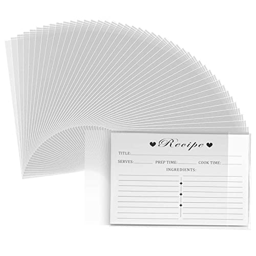 100 Stück Rezeptkartenschutzhüllen, 10 x 15 cm, dicke transparente Kunststoffhüllen, Rezeptkartenhüllen, Seitenschutz, Hartplastik-Kartenhüllen, Rezeptkarten, 10 x 15 cm, transparente Kunststoffhüllen von SIMAX