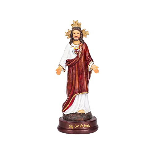 SIQITECH Jesus Statue Ornament Heiliger Geist Desktop Dekoration Gottes Maria Statue Schreibtischfigur Christin Maria Jesus Heimdekoration Handbemalte Jesus Figuren Jesus Modell Religiös Sammlerstück von SIQITECH