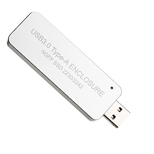 SIUKE NGFF/M.2 SSD zu USB 3.0 Typ-A tragbarer Festplatten-Einziehbarer externer Gehäuse-Kasten von SIUKE