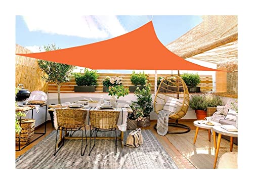 Sonnensegel Sonnenschutz, Rechteck Sonnensegel, Wetterschutz Wasserabweisend PES 95% UV-Schutz,für Außenbereich,Garten (Color : Orange, Size : 2x5m) von SIYAN