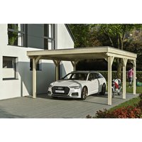 SKANHOLZ Carport »Grunewald«, BxT: 427 x 554 cm, Firsthöhe: 251 cm, unbehandelt - beige von SKANHOLZ