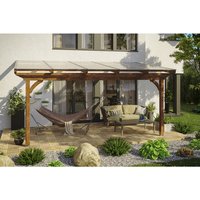 SKANHOLZ Terrassenüberdachung »Ravenna«, Breite: 541 cm, Dach: Polycarbonat (PC), nussbaum - braun von SKANHOLZ