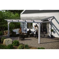 SKANHOLZ Terrassenüberdachung »Sanremo«, Breite: 541 cm, Dach: Polycarbonat (PC), weiss von SKANHOLZ