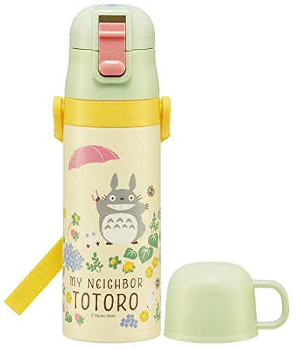 Skater SKDC4-A Kinder 2-Wege Edelstahl Kinder Wasserflasche mit Tasse, 430 ml, My Neighbor Totoro Ghibli Girls von SKATER