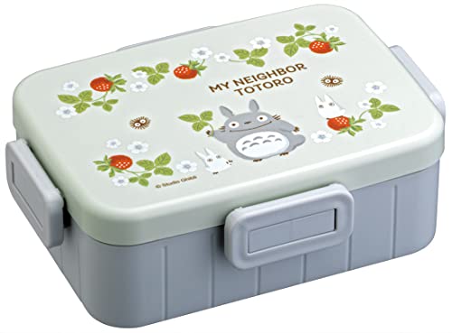 Skater YZFL7AG-A My Neighbor Totoro Wooden Strawberries Lunch Box, 22.0 FL oz (650 ml), antibakteriell, 4-Point Lock, für Damen, hergestellt in Japan von SKATER