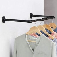 Kleiderstange Schwerlast Garderobenstange Industrie Garderobe Wandmontage 80cm von SKECTEN