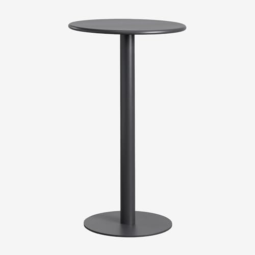 SKLUM Hoher runder Gartentisch aus Metall (Ø60 cm) Mizzi Grau Graphit von SKLUM