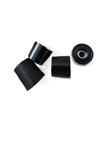 4 Stück O/D 12 mm bis 50 mm Schwarze Gummi-Maschinenfußpolsterfüße mit Stahlunterlegscheibe Rutschfester Möbeltisch konisch (Size : 28x22x16.5mm) von SLOYCA