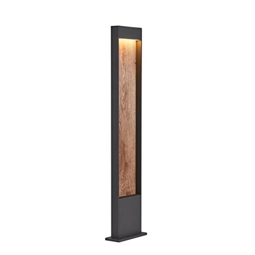 SLV LED Außenleuchte FLATT 100 | Design Außen-Standleuchte, Außenbeleuchtung, Outdoor LED Wege-Leuchte, Pollerleuchte, Stehleuchte, Garten-Lampe, Gartenleuchte | CCT Switch (3000K/4000K), 400lm, 9,7W von SLV