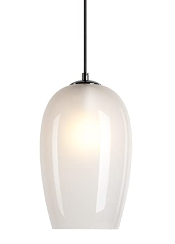 SLV PANTILO OVAL Pendelleuchte/ Wohnzimmer-Lampe, Innen-Beleuchtung, Hänge-Leuchte Esszimmer, LED, Decken-Leuchte / E27 15W weiß von SLV