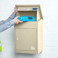 Wand-Paketkasten Paketbox Paketbriefkasten Postkaten, Entnahme vorne, Beige - Beige - Smart Parcel Box von SMART PARCEL BOX