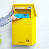 Wand-Paketkasten Paketbox Paketbriefkasten Postkaten, Entnahme vorne, Gelb - Gelb - Smart Parcel Box von SMART PARCEL BOX