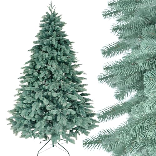 SMEREKA® Blau Künstlicher Weihnachtsbaum 150 cm 100% Spritzguss Weihnachtsbaum Made in EU - Premium Künstlicher Tannenbaum mit Ständer Metall - Christbaum Künstlich wie Echt von SMEREKA