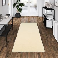 Hochflor Shaggy Läufer Teppich Palace Creme - 100x100 cm von SNAPSTYLE