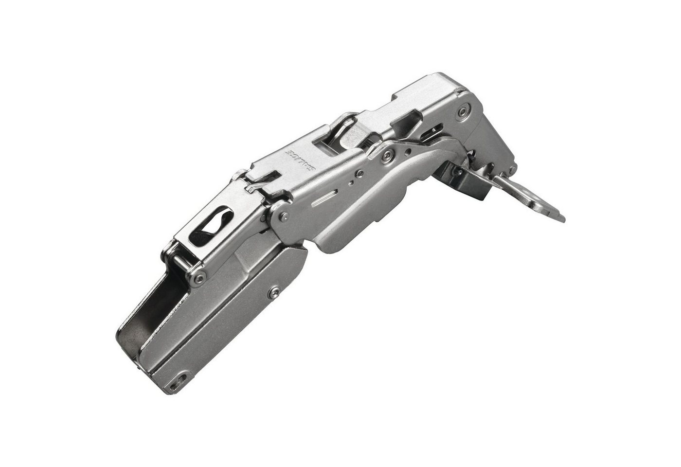 SO-TECH® Möbelbeschlag 2 x Salice Topfband S200 155° ungedämpft (2 St), Bohrbild T52 Nickel matt MPL Linear H6 von SO-TECH®