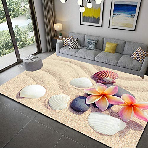 Shaggy Teppiche 3D Steinmuster Dekoration Teppich Schadstoff geprüft 8 Stück Antirutschmatte für Teppich 7 Farben und 151 Grössen, 70x130cm von SODKK
