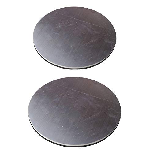 SOFIALXC Edelstahlplatte 304, rund, Durchmesser 100 mm, Stärke: 1 mm, 2 Stück von SOFIALXC