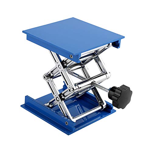 SOFIALXC Hubtisch Aluminiumoxyd Lab Stehen Lifter Scientific Scherenhubmechanismus Jack Plattform Blau 200x200mm von SOFIALXC