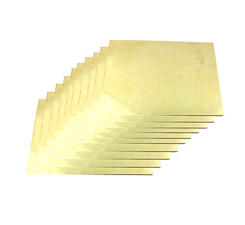 SOFIALXC Kupferplatten Metall Messing MS 10 Tabletten 50x50mm-Thickness :3mm von SOFIALXC