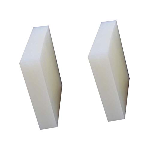 SOFIALXC Silikon-Gummiplatte, weiß, rutschfeste Matte, hohe Temperatur, 100 mm x 100 mm x 30 mm, 2 Stück von SOFIALXC