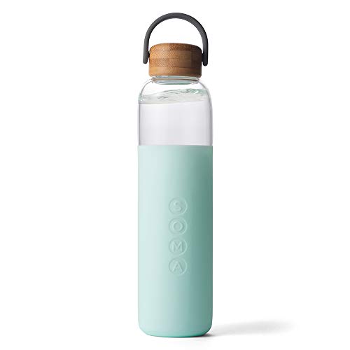 SOMA Wasserflasche aus Glas mit Silikonhülle, BPA-frei, Minze, 750 ml von Soma