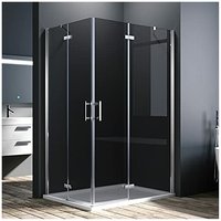 Duschkabine Eckeinstieg Dusche Scharniertür Duschabtrennung Glas Eckdusche 120x100x195cm 6mm ESG-Sicherheitsglas - Sonni von SONNI