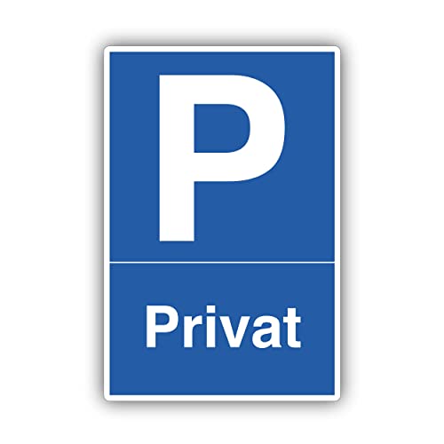 Privat Parkplatz Schild 20x30cm aus stabiler Hartschaumplatte in 3mm Stärke - mit UV-Schutz und witterungsbeständig von SOOBSOO
