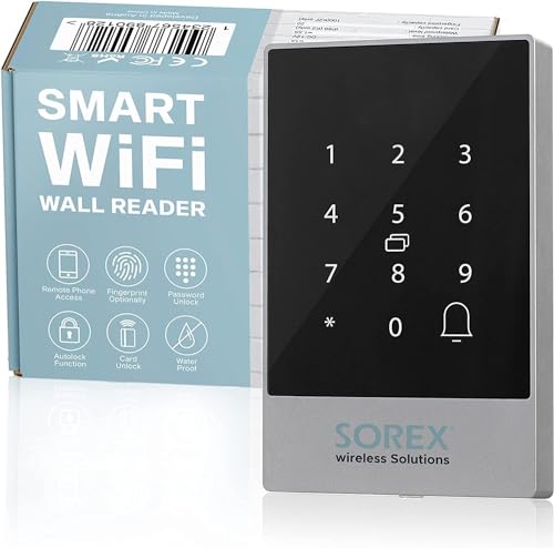 SMART WiFi Wandleser Zutrittskontrolle Elektronisch, Zugangskontrolle mit RFID, Code & Handy Öffnung, Lesegerät Zutritsberechtigung von SOREX wireless Solutions