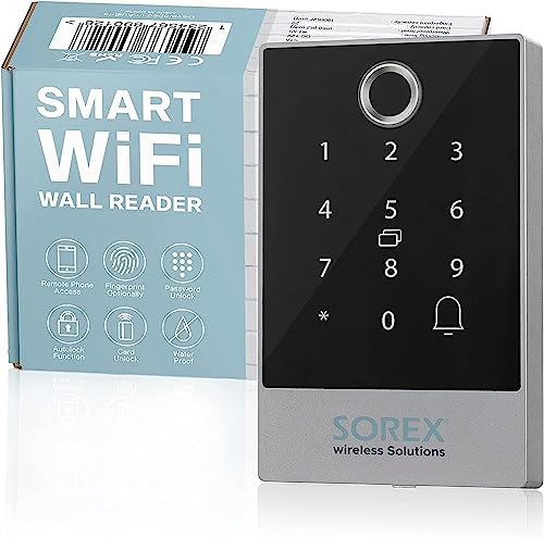 SMART WiFi Wandleser Zutrittskontrolle Elektronisch, Zugangskontrolle mit Fingerprint, RFID, Code & Handy Öffnung, Fingerabdruck Lesegerät von SOREX wireless Solutions