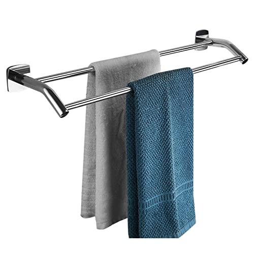 SOYDAN Handtuchhalter Ohne Bohren Edelstahl Handtuchhalter Doppelt Handtuchhalter Wand Selbstklebend für Küche und WC,Silber,40cm (Silber 50cm) von SOYDAN