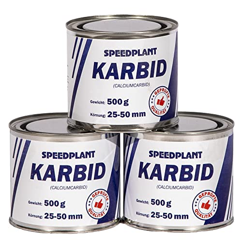 Karbid 1,5 kg (3x 500g) - Carbid Kabit Kabitt karbitt Karbit Karbid Extra Große Körnung 25-50mm - 3 Dosen von SPEEDPLANT