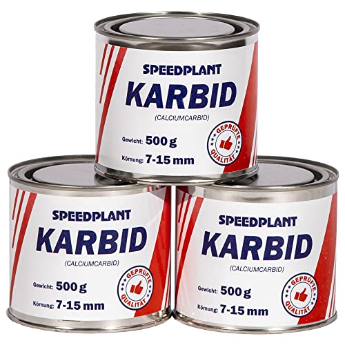 Karbid 1,5 kg (3x 500g) - Carbid Kabit Kabitt karbitt Karbit Karbid kleine Körnung 7-15mm - 3 Dosen von SPEEDPLANT