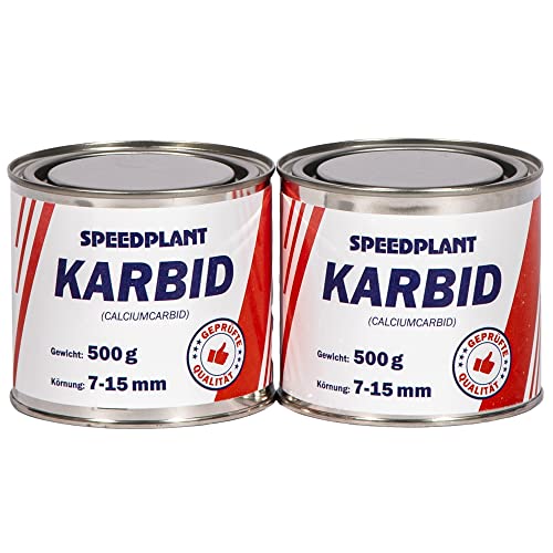 Karbid 1 kg (2x 500g) - Carbid Kabit Kabitt karbitt Karbit Karbidkleine Körnung 7-15mm - 2 Dosen von SPEEDPLANT