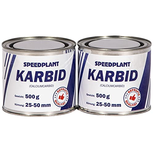 Karbid 1kg (2x 500g) - Carbid Kabit Kabitt karbitt Karbit Karbid Extra Große Körnung 25-50mm - 2 Dosen von SPEEDPLANT