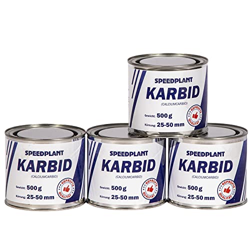 Karbid 2 kg (4x 500g) - Carbid Kabit Kabitt karbitt Karbit Karbid Extra Große Körnung 25-50mm - 4 Dosen von SPEEDPLANT