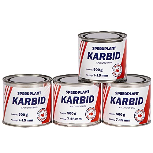 Karbid 2 kg (4x 500g) - Carbid Kabit Kabitt karbitt Karbit Karbid kleine Körnung 7-15mm - 4 Dosen von SPEEDPLANT