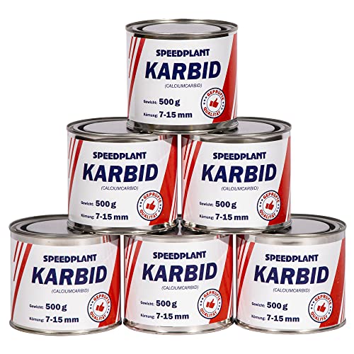 Karbid 3 kg (6x 500g) - Carbid Kabit Kabitt karbitt Karbit Karbid kleine Körnung 7-15mm - 6 Dosen von SPEEDPLANT